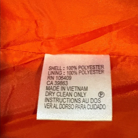 Structured Dark Orange Midi Sheath Dress with Gold Button Waist Detail-Size 8 - Picture 13 of 15